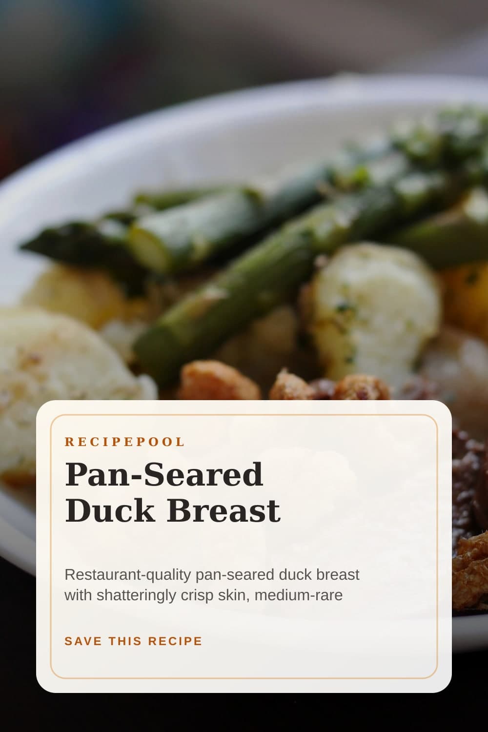 Pinterest image for Pan-Seared Duck Breast