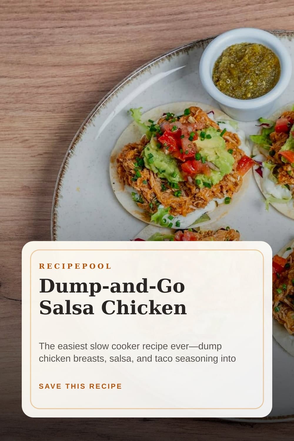 Pinterest image for Dump-and-Go Salsa Chicken