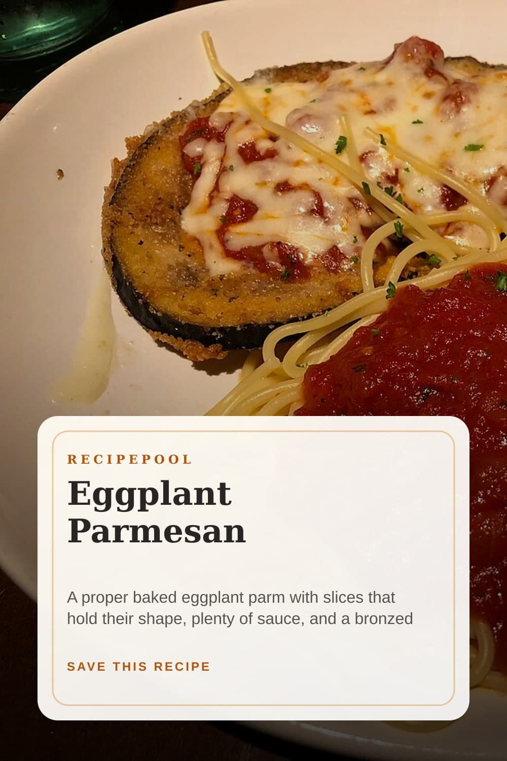 Pinterest image for Eggplant Parmesan