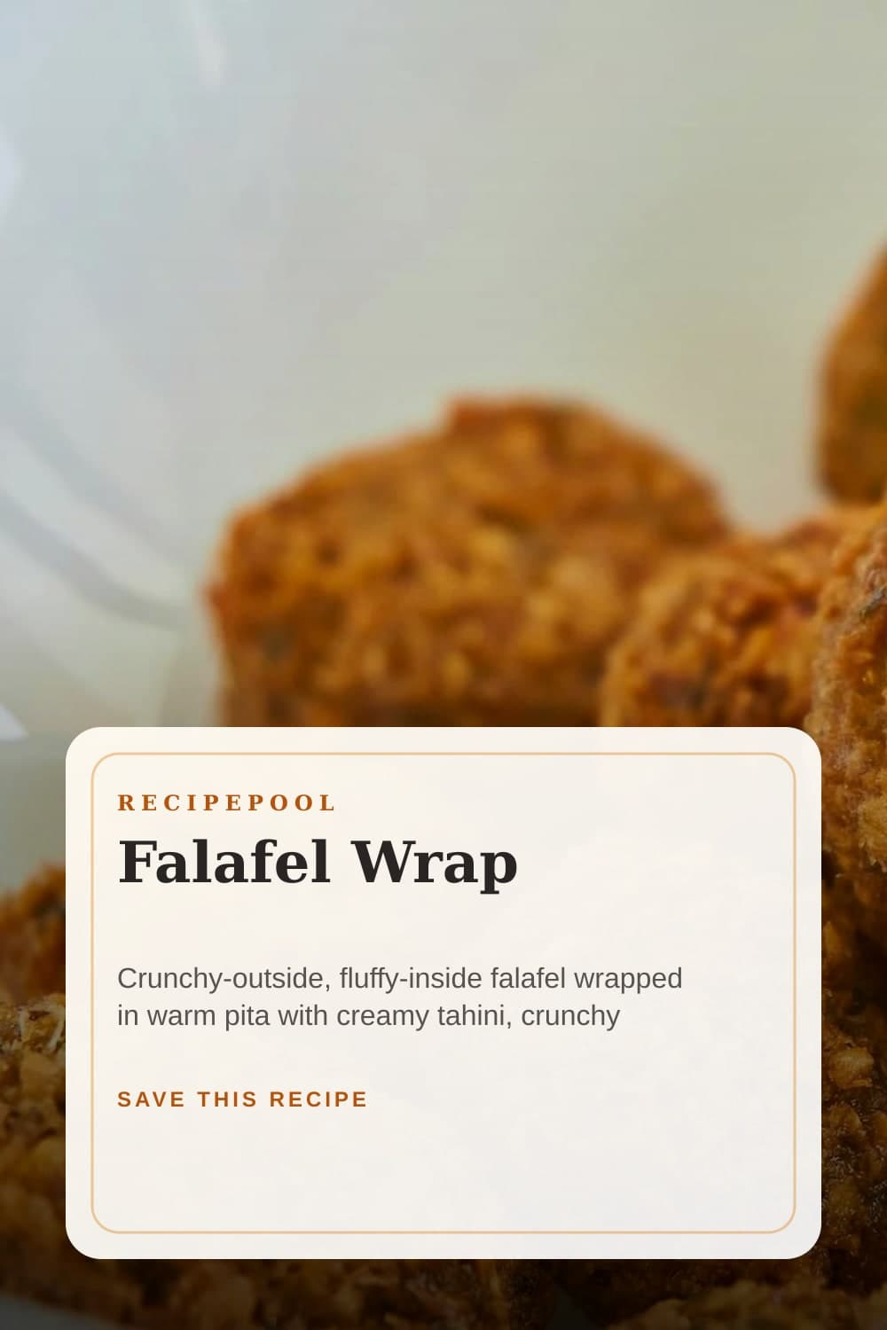 Pinterest image for Falafel Wrap