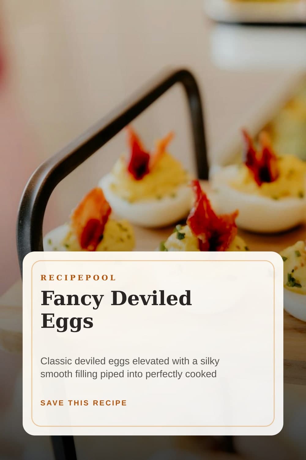 Pinterest image for Fancy Deviled Eggs