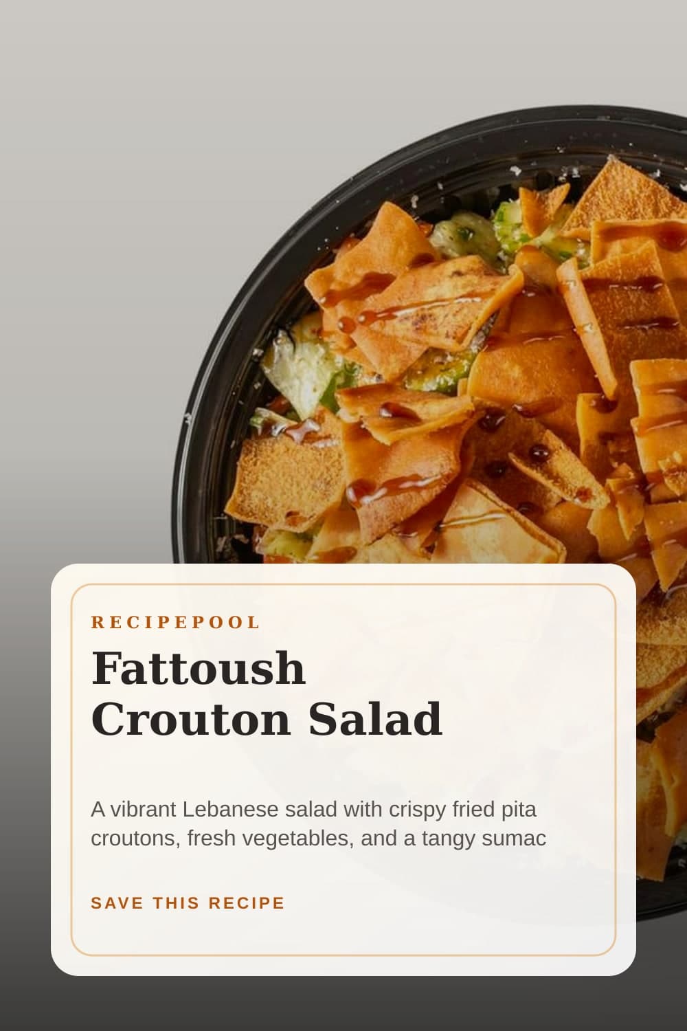 Pinterest image for Fattoush Crouton Salad