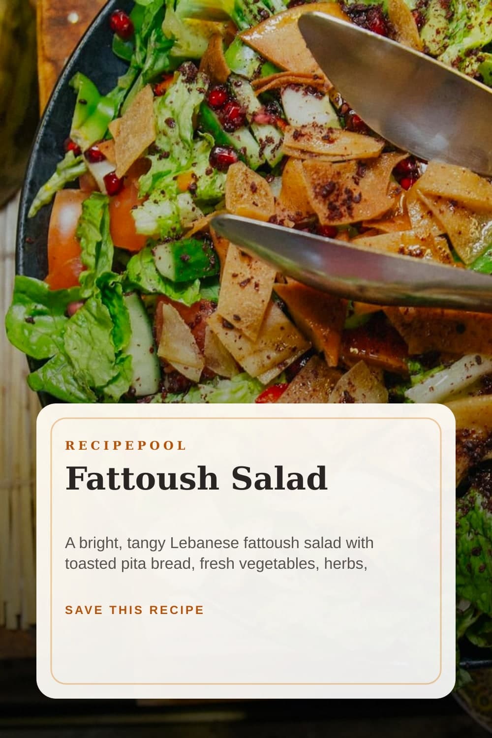 Pinterest image for Fattoush Salad