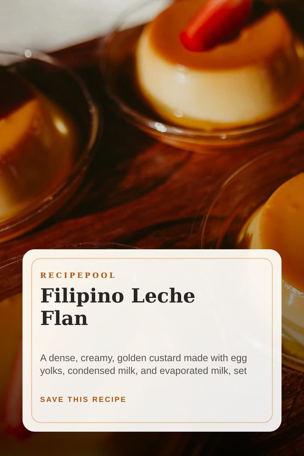 Pinterest image for Filipino Leche Flan