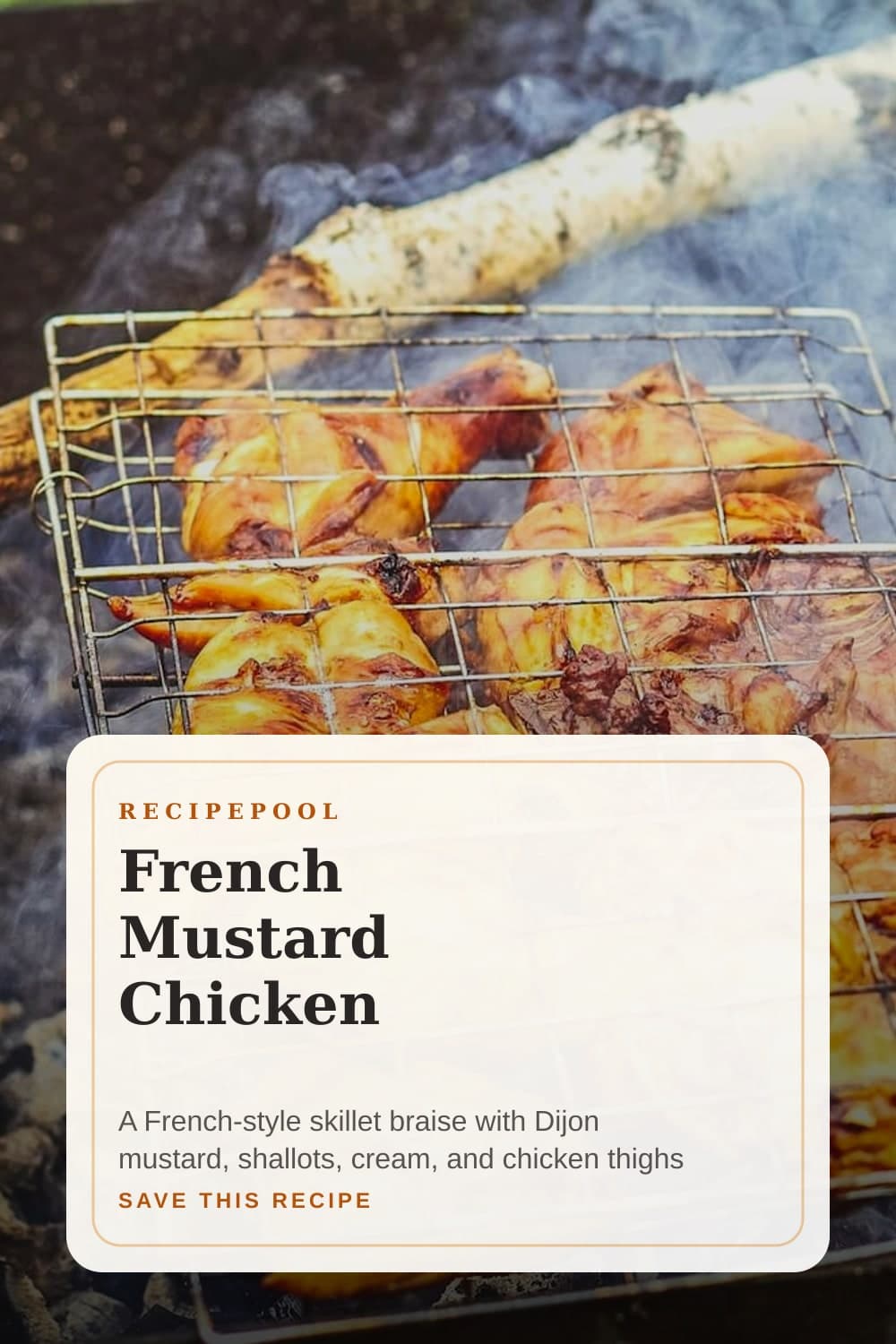 Pinterest image for French Mustard Chicken