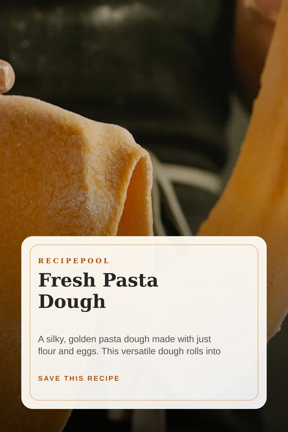 Pinterest image for Fresh Pasta Dough