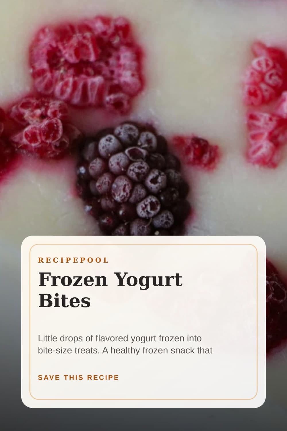Pinterest image for Frozen Yogurt Bites