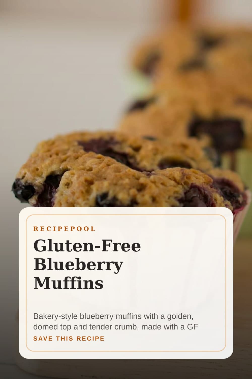 Pinterest image for Gluten-Free Blueberry Muffins