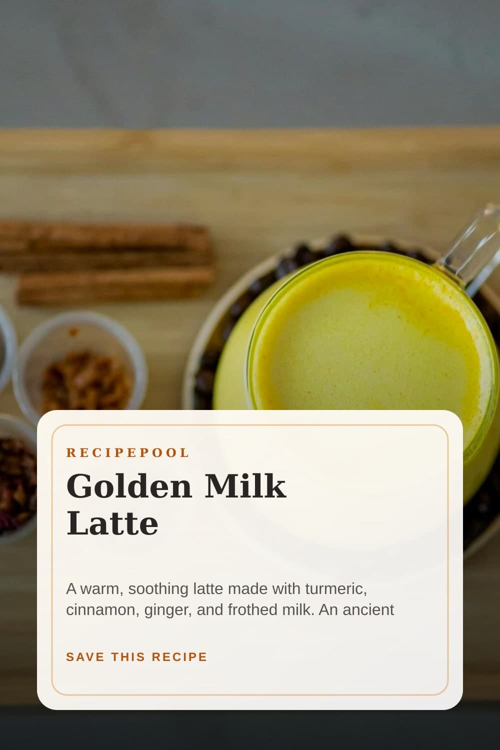 Pinterest image for Golden Milk Latte