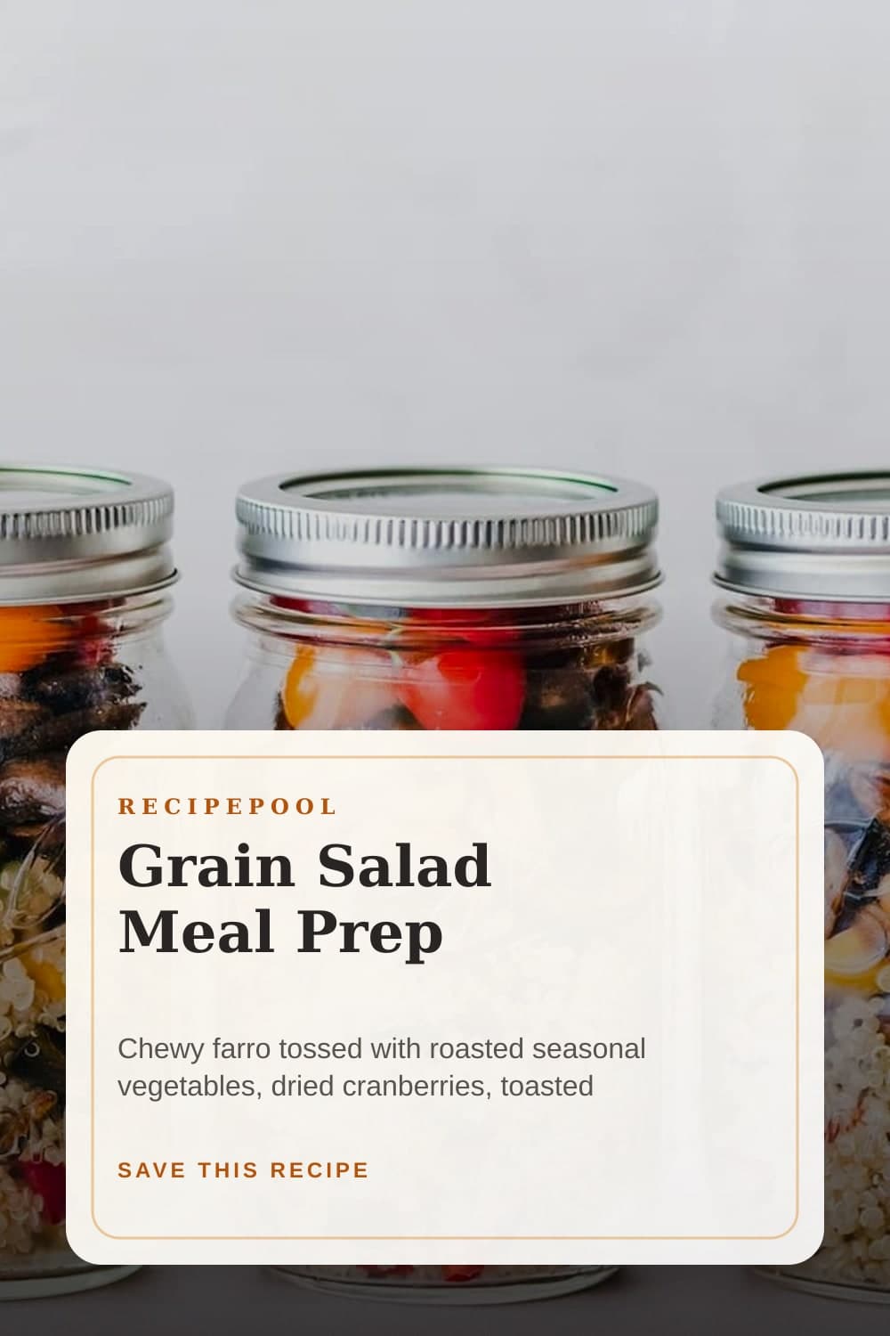 Pinterest image for Grain Salad Meal Prep