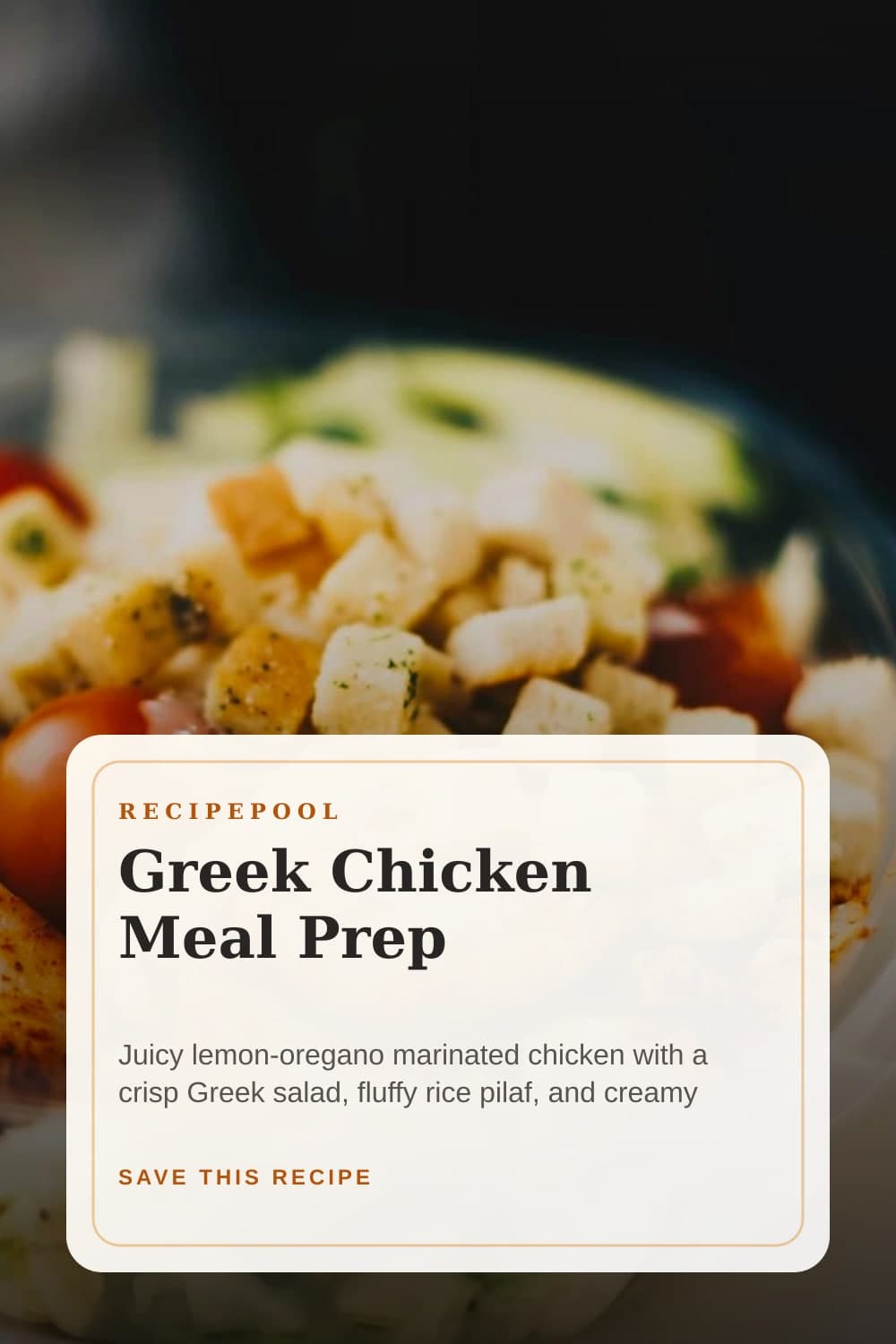 Pinterest image for Greek Chicken Meal Prep