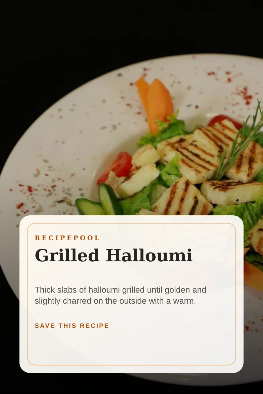 Pinterest image for Grilled Halloumi