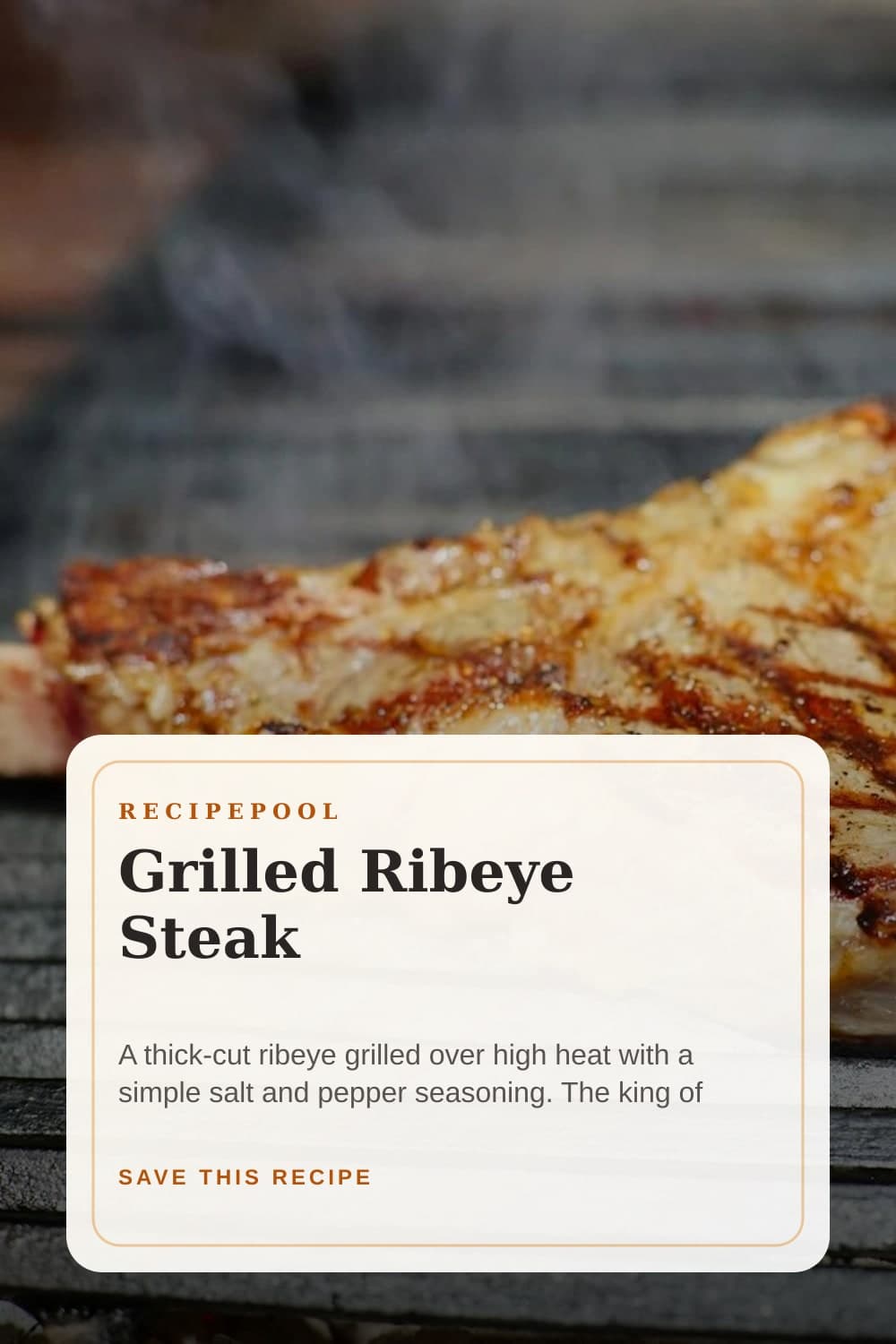 Pinterest image for Grilled Ribeye Steak