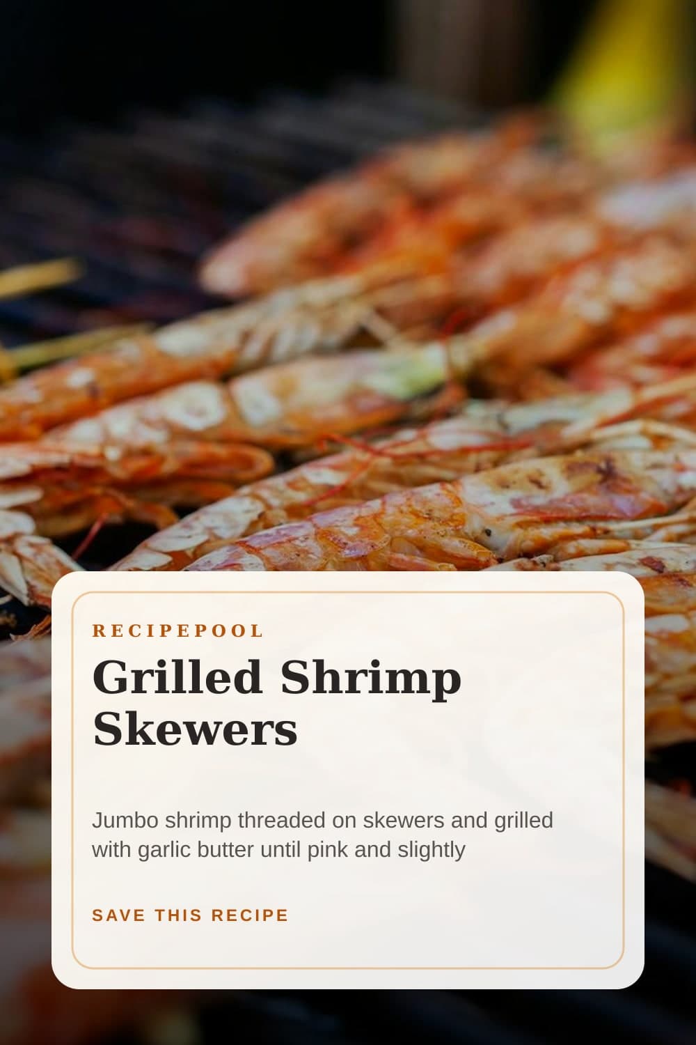 Pinterest image for Grilled Shrimp Skewers