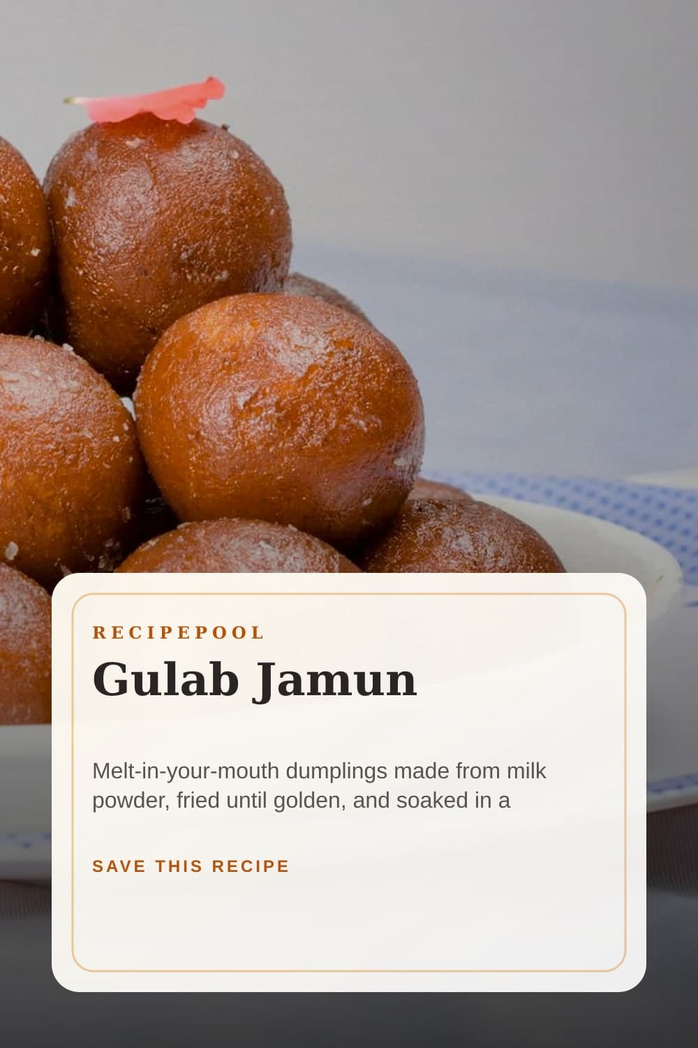 Pinterest image for Gulab Jamun