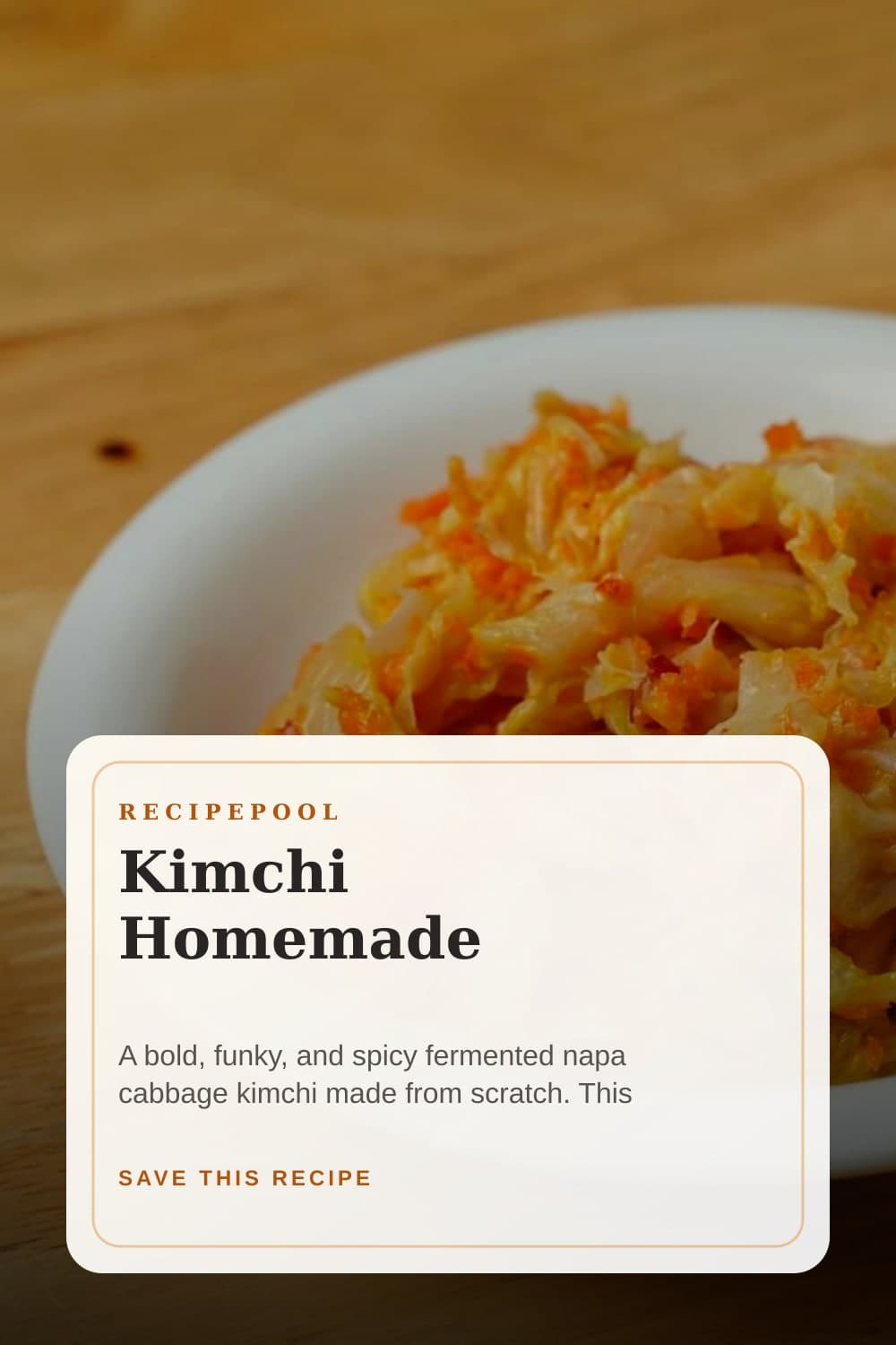 Pinterest image for Kimchi Homemade