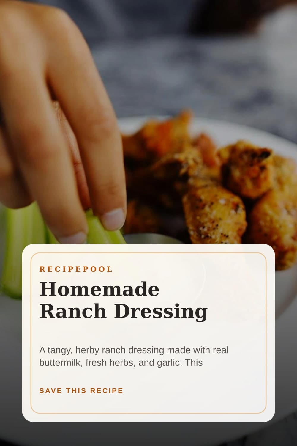 Pinterest image for Homemade Ranch Dressing