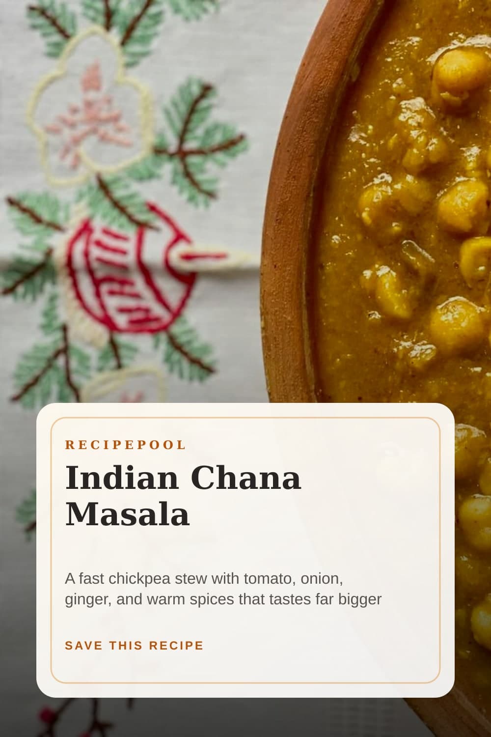 Pinterest image for Indian Chana Masala