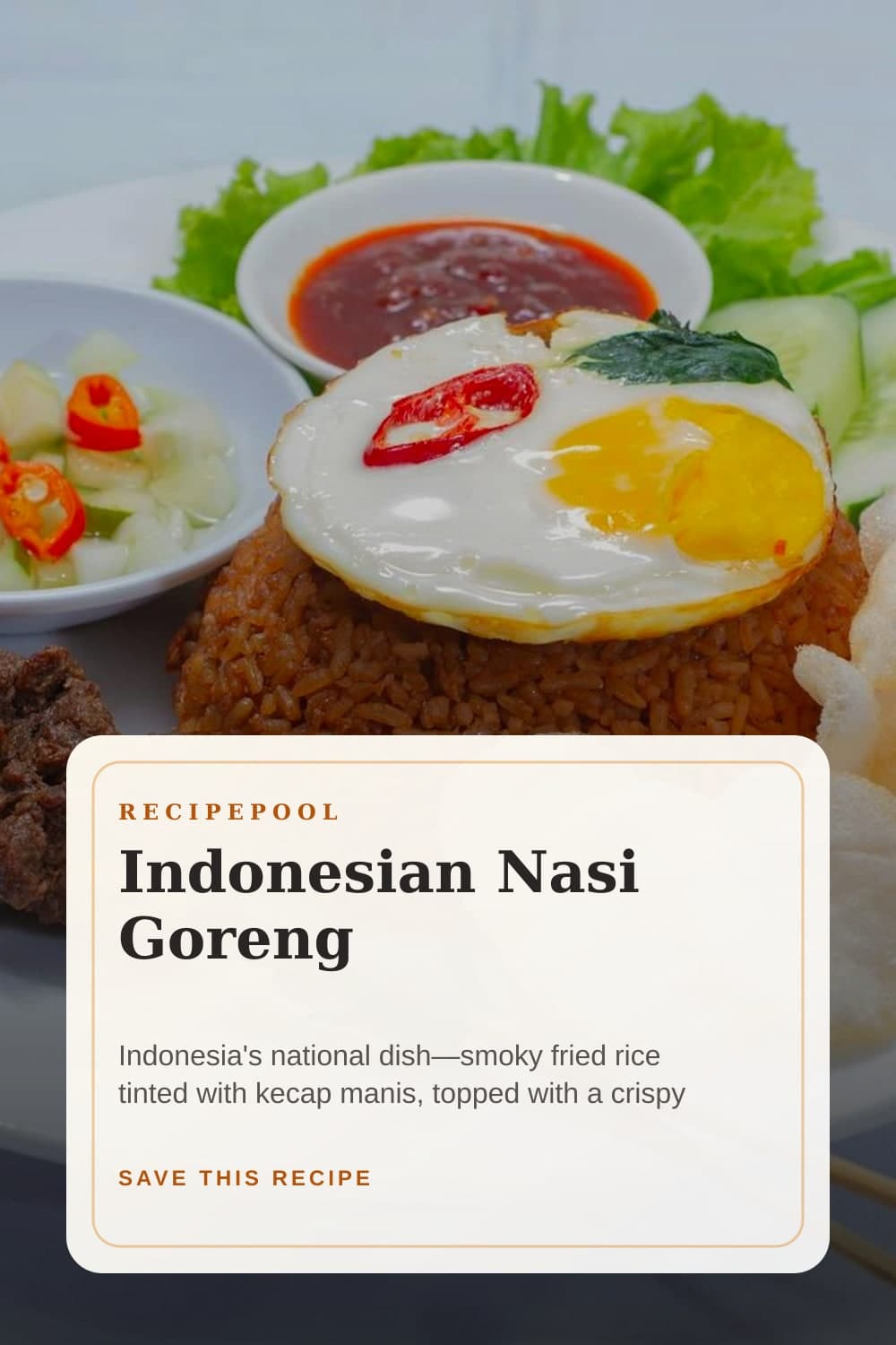 Pinterest image for Indonesian Nasi Goreng