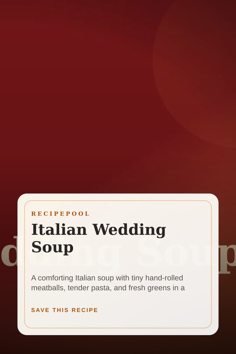 Pinterest image for Italian Wedding Soup