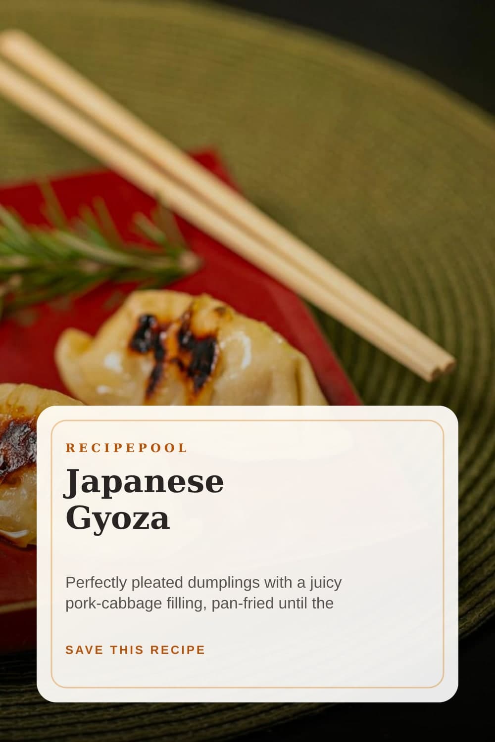 Pinterest image for Japanese Gyoza