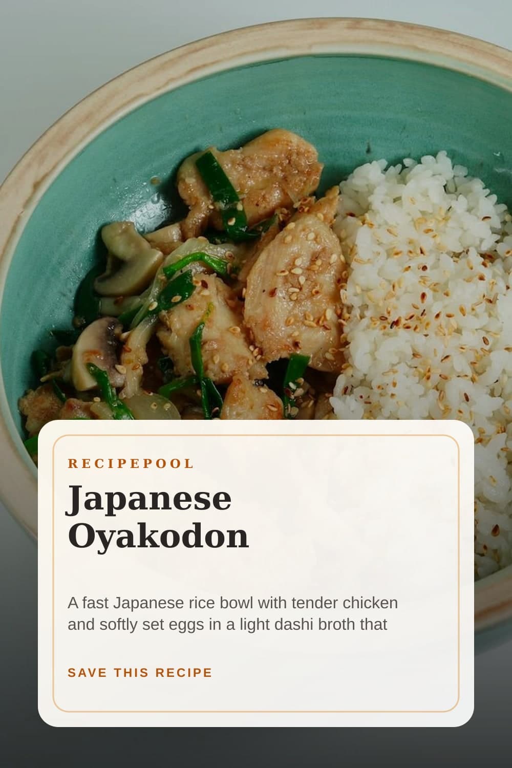 Pinterest image for Japanese Oyakodon