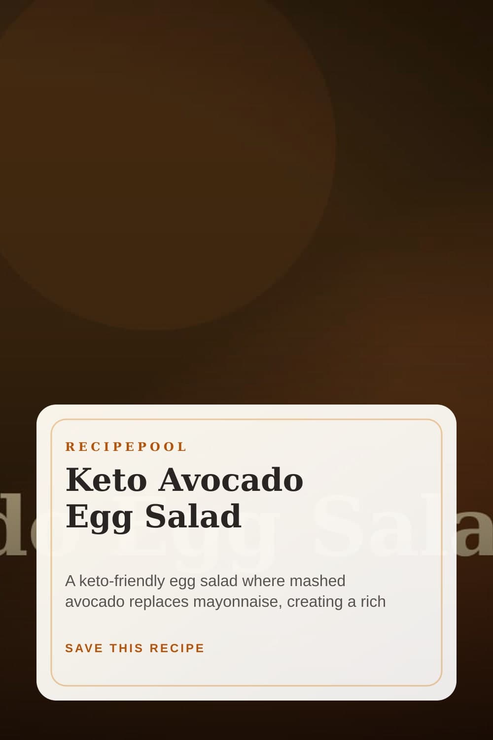 Pinterest image for Keto Avocado Egg Salad