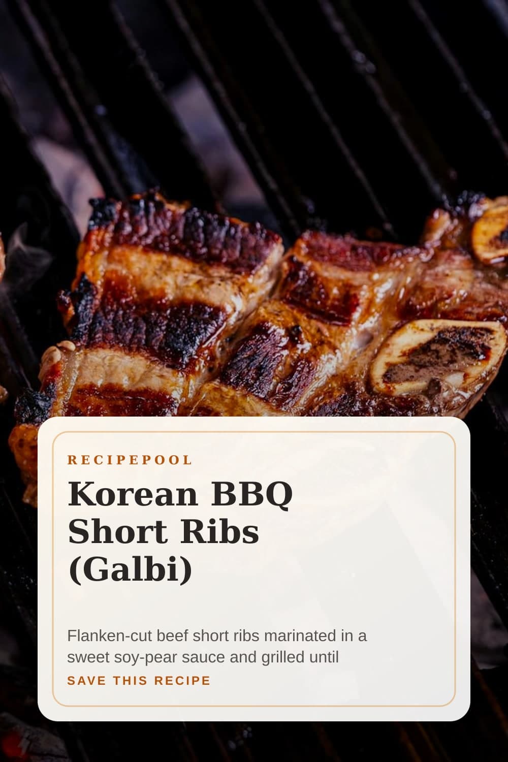 Pinterest image for Korean BBQ Short Ribs (Galbi)