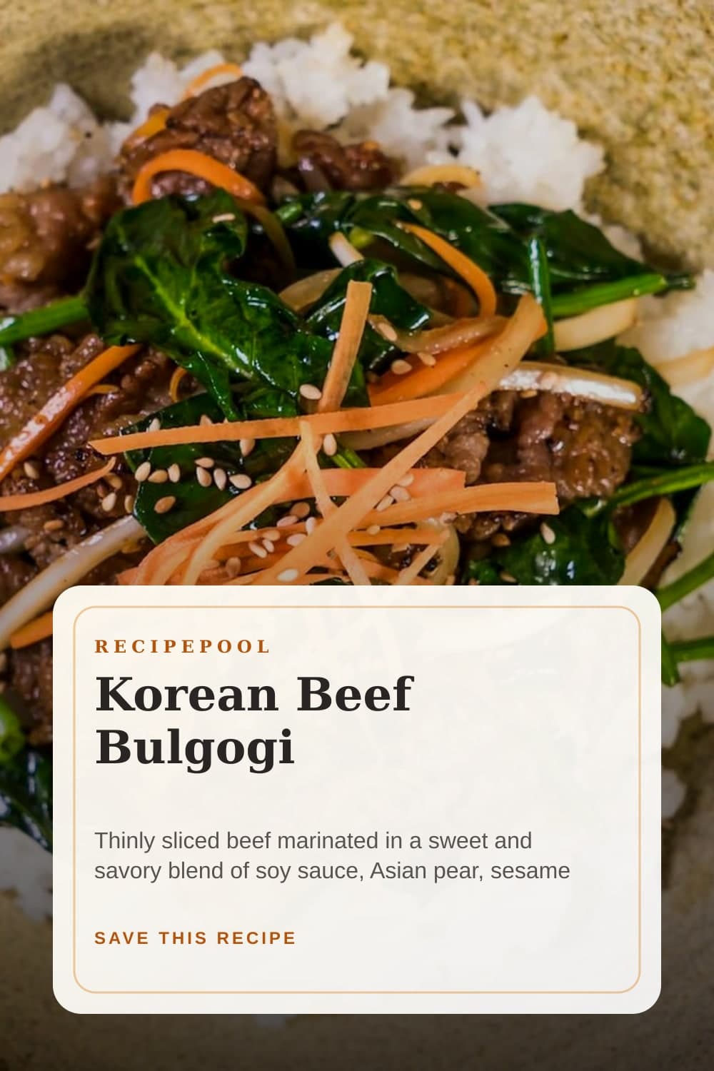 Pinterest image for Korean Beef Bulgogi