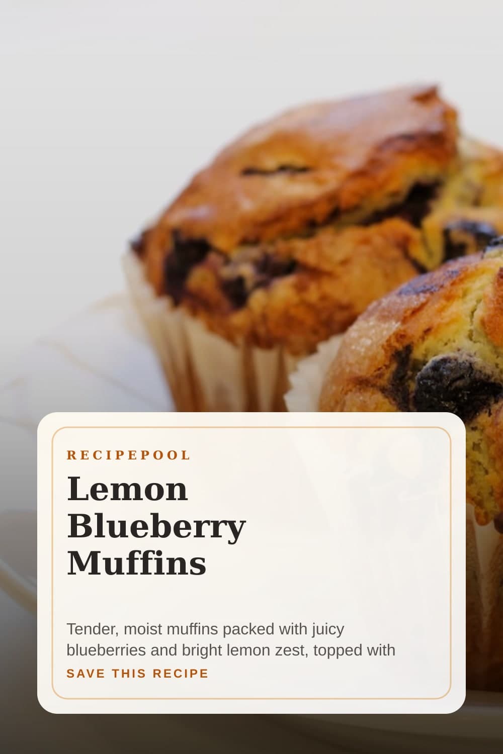 Pinterest image for Lemon Blueberry Muffins