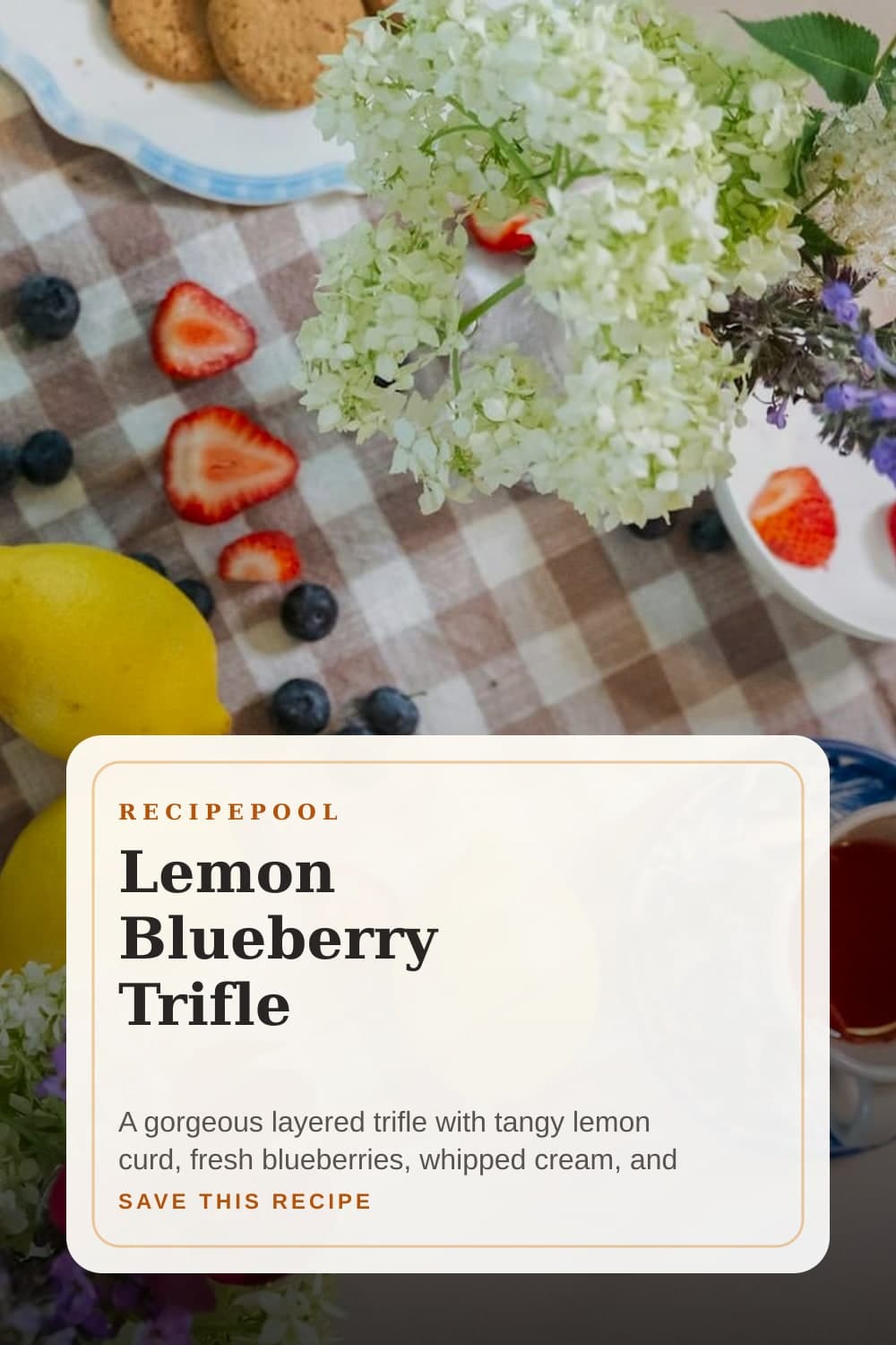 Pinterest image for Lemon Blueberry Trifle