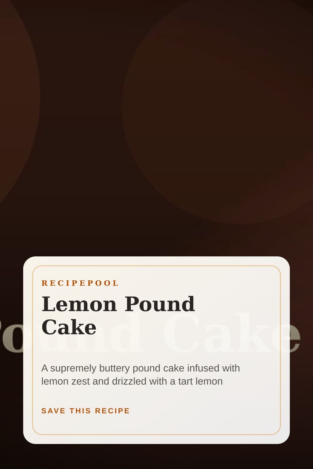 Pinterest image for Lemon Pound Cake
