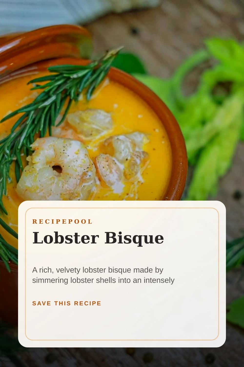 Pinterest image for Lobster Bisque