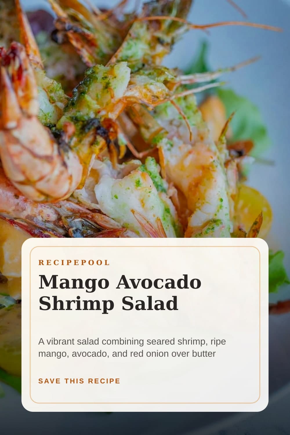Pinterest image for Mango Avocado Shrimp Salad
