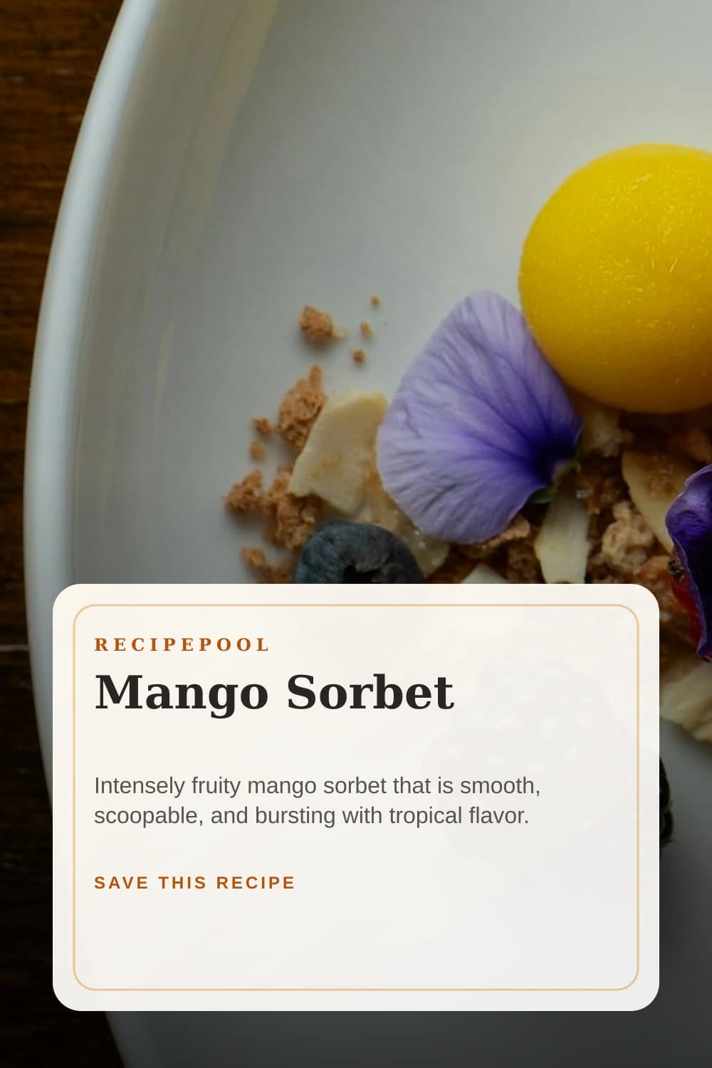 Pinterest image for Mango Sorbet