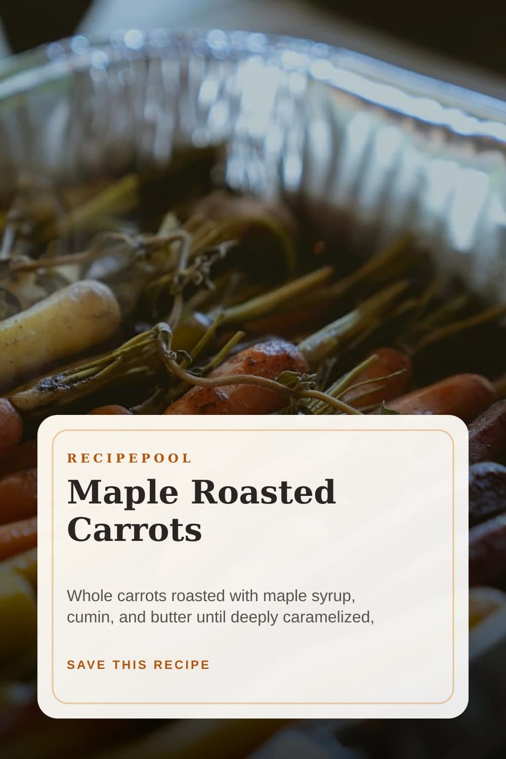 Pinterest image for Maple Roasted Carrots