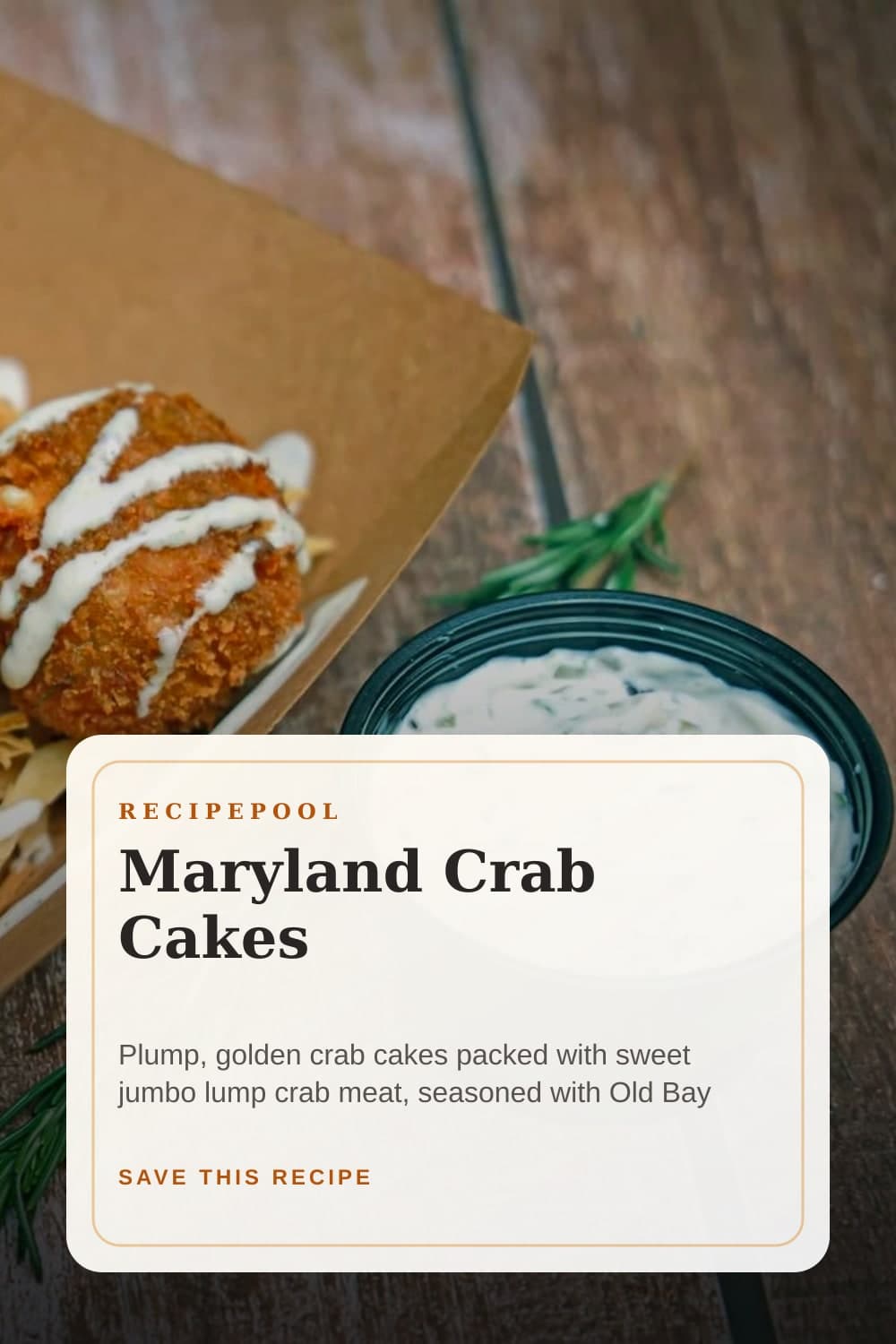 Pinterest image for Maryland Crab Cakes
