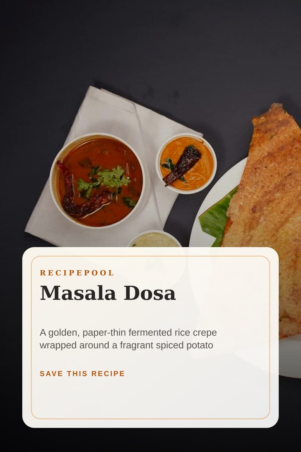 Pinterest image for Masala Dosa