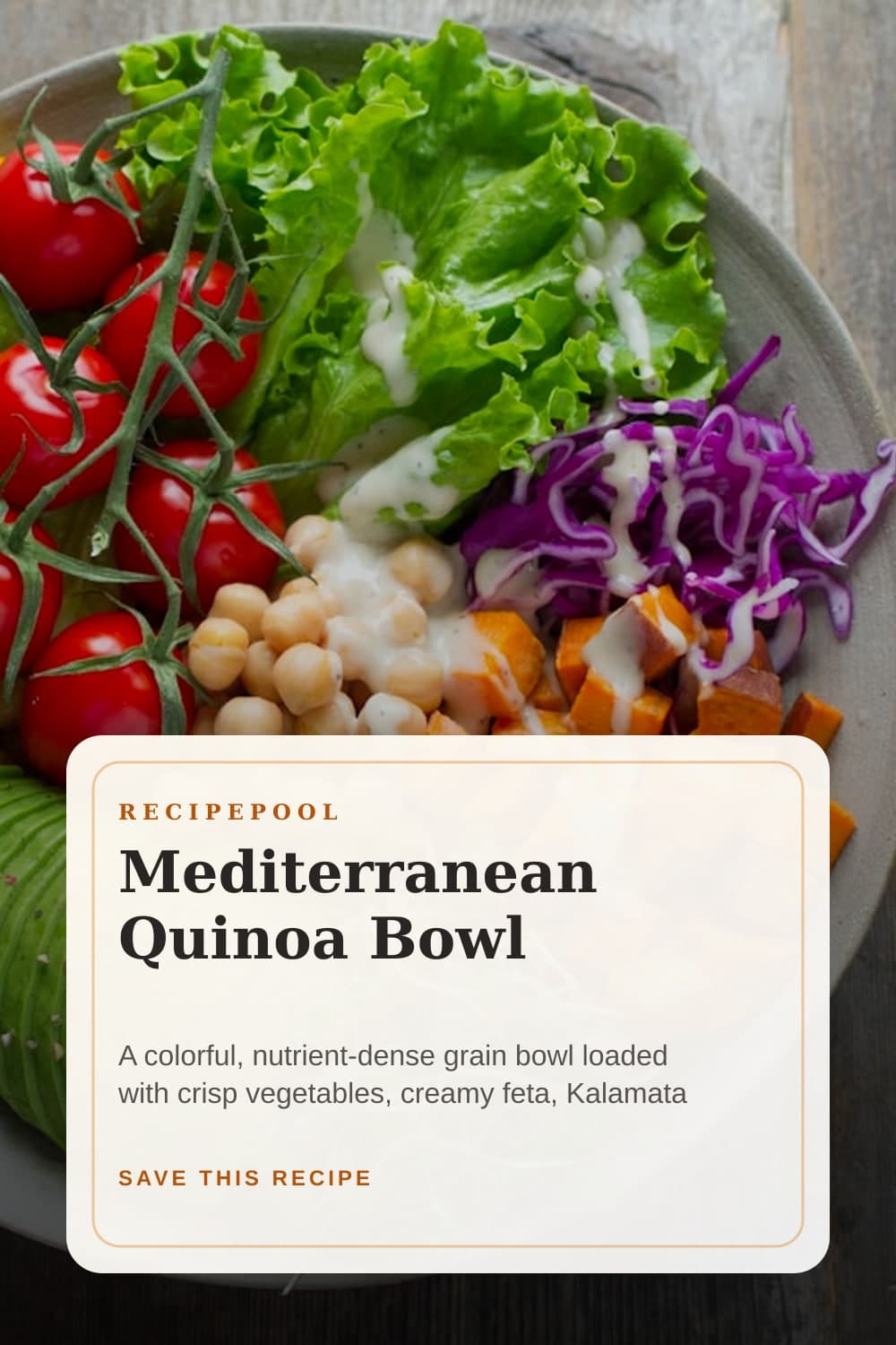 Pinterest image for Mediterranean Quinoa Bowl