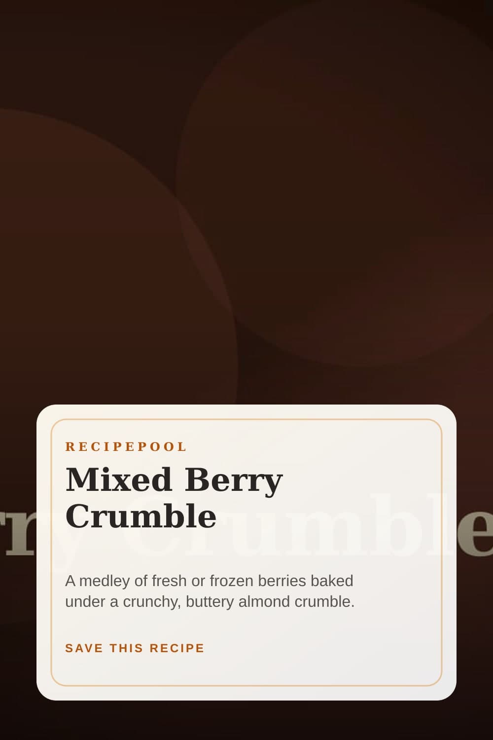Pinterest image for Mixed Berry Crumble