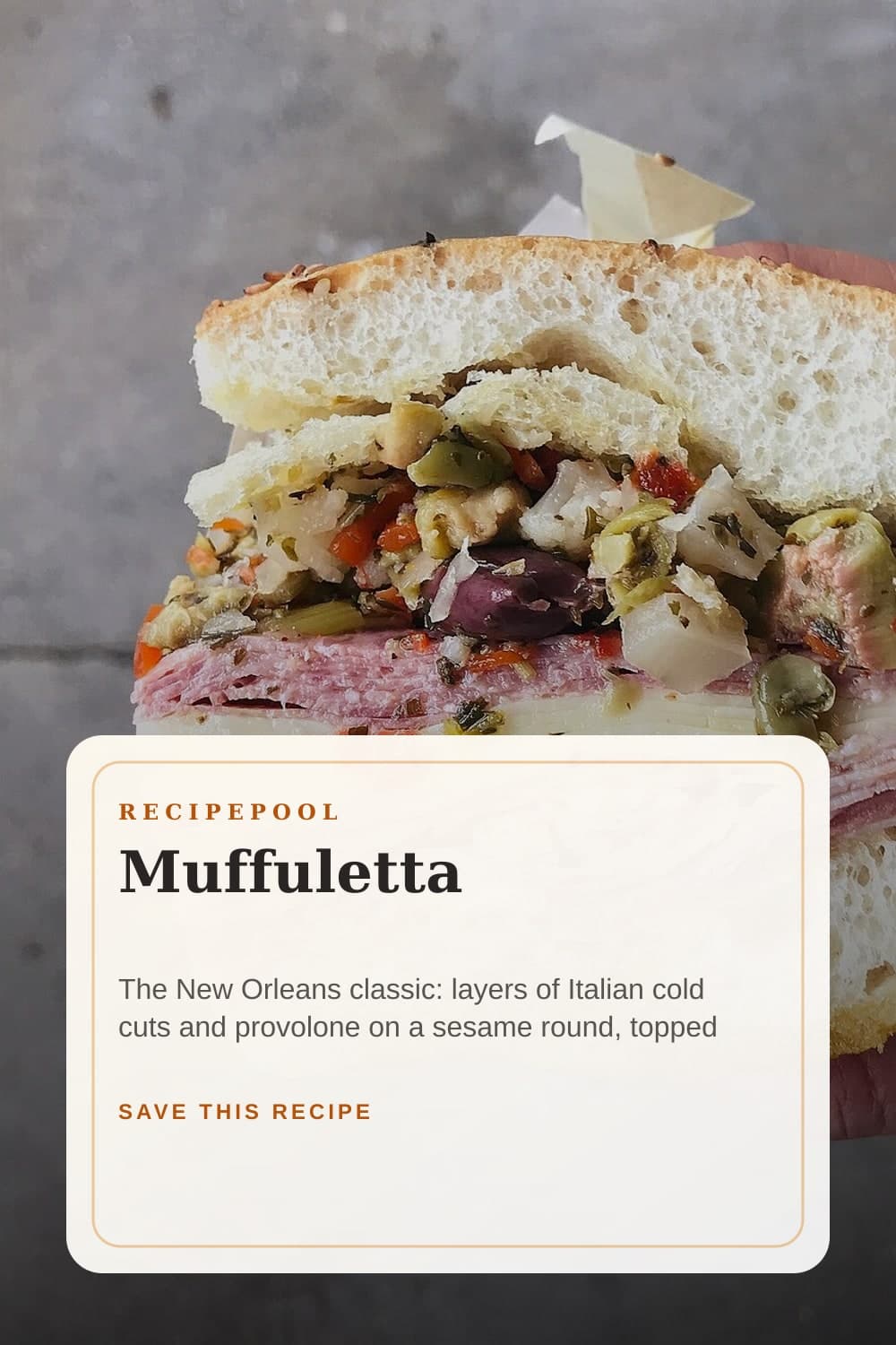 Pinterest image for Muffuletta