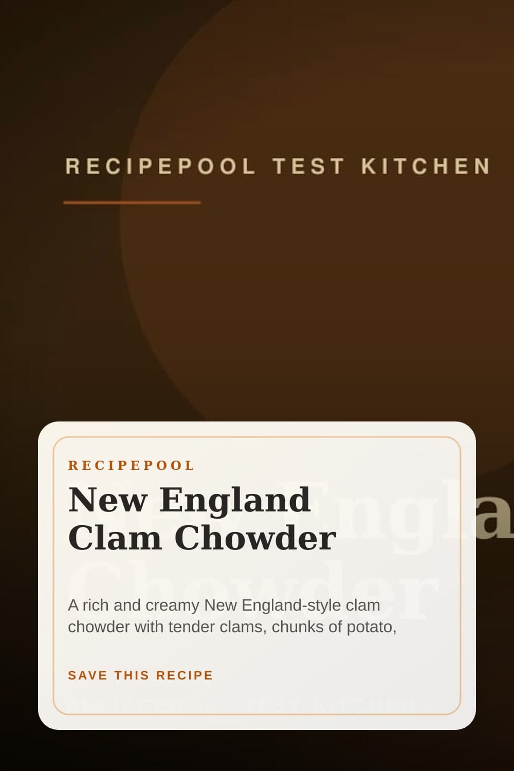 Pinterest image for New England Clam Chowder