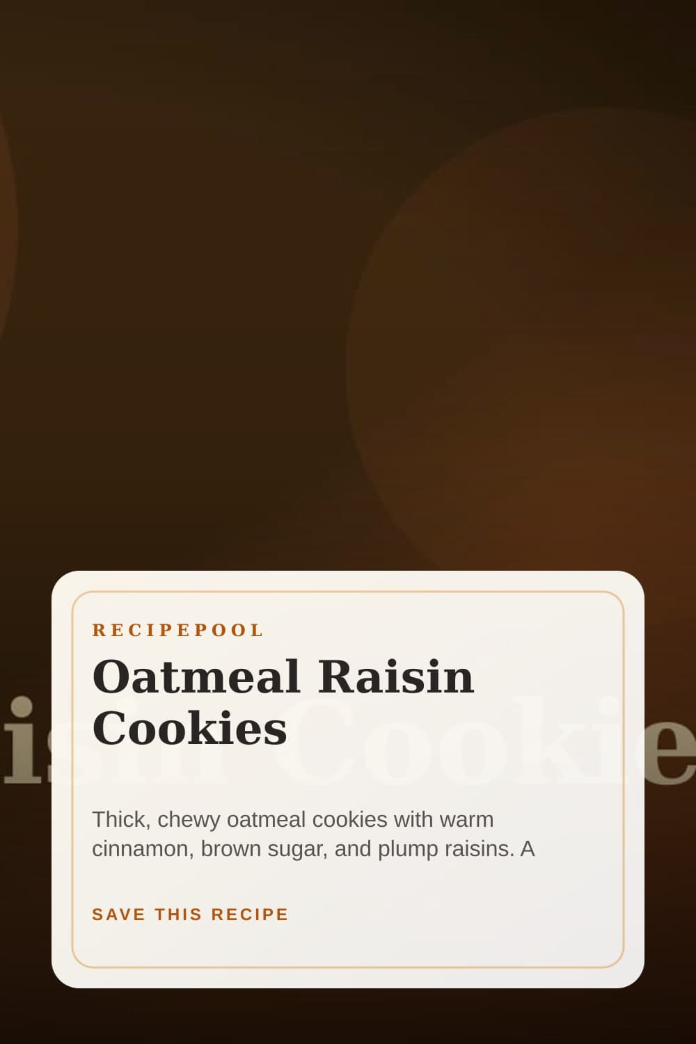 Pinterest image for Oatmeal Raisin Cookies