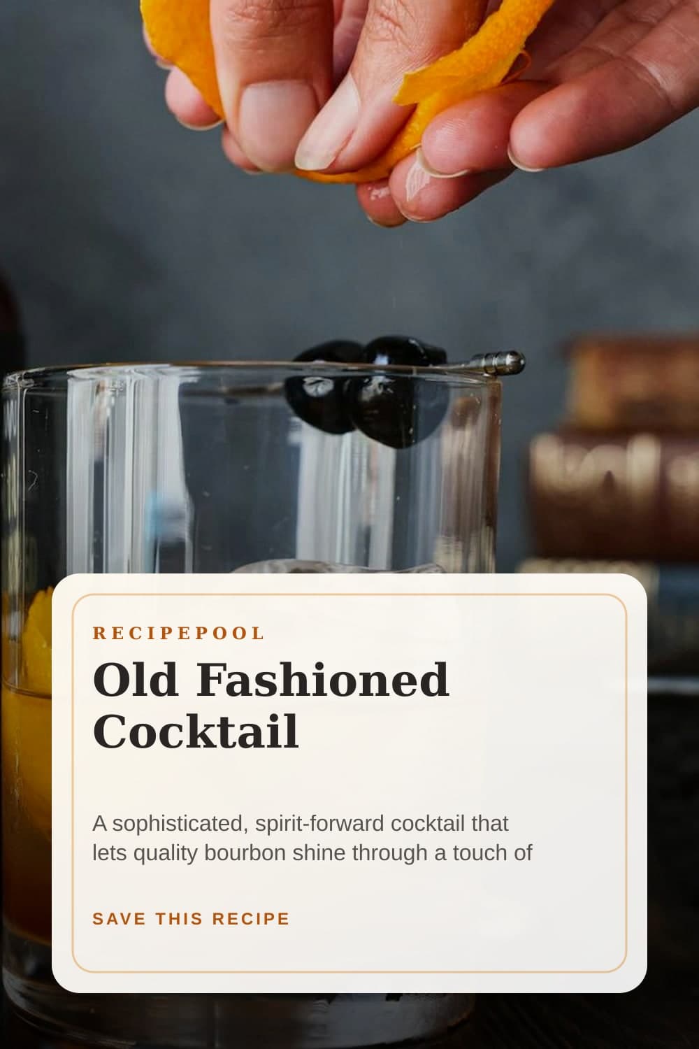 Pinterest image for Old Fashioned Cocktail