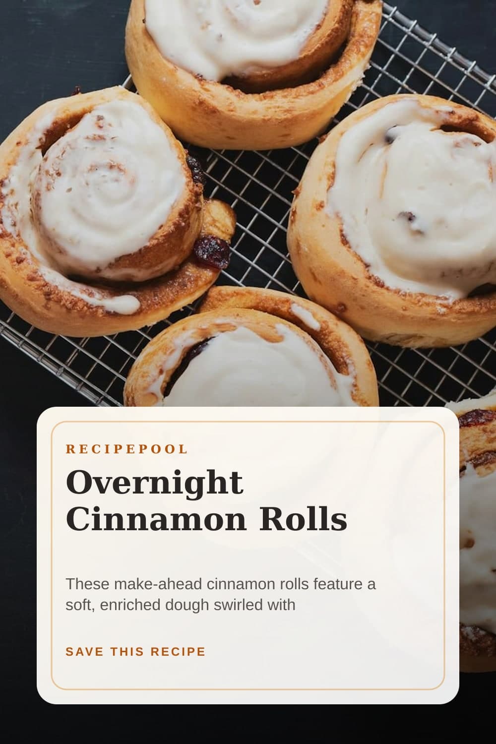 Pinterest image for Overnight Cinnamon Rolls