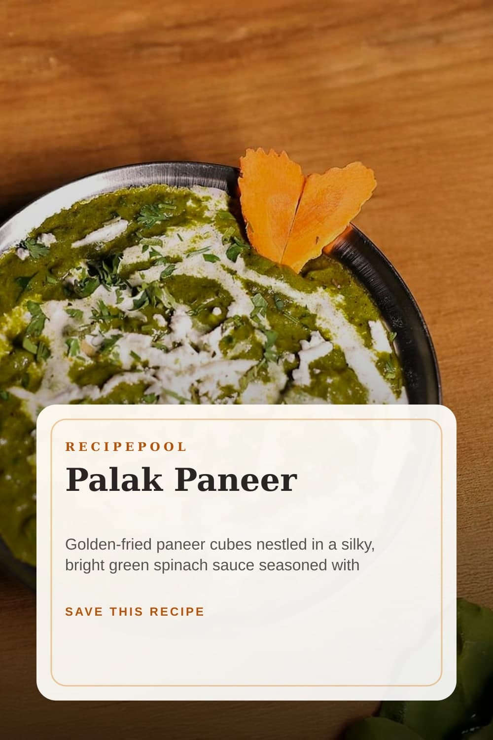 Pinterest image for Palak Paneer