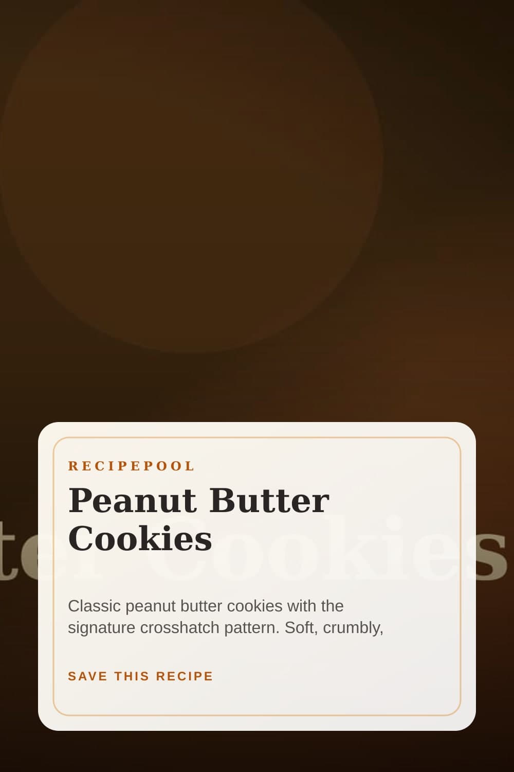 Pinterest image for Peanut Butter Cookies