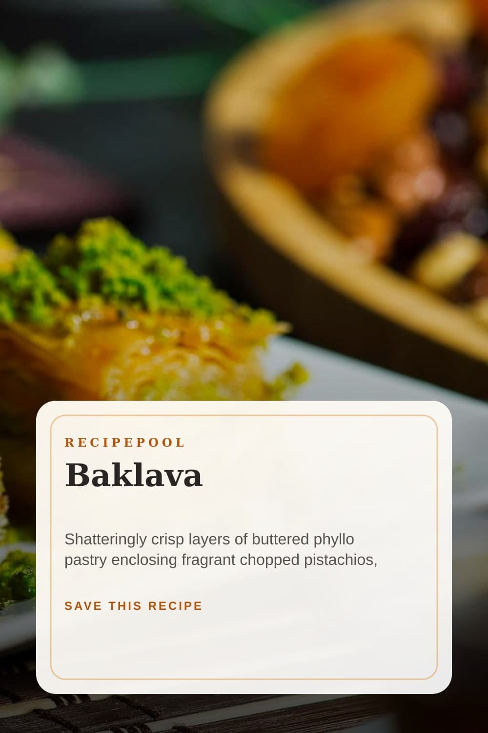 Pinterest image for Pistachio Baklava