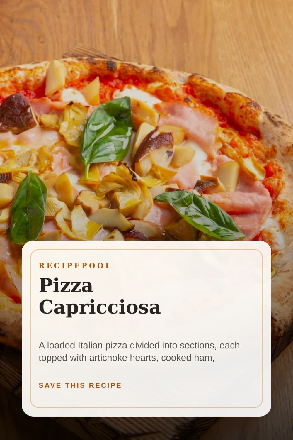 Pinterest image for Pizza Capricciosa