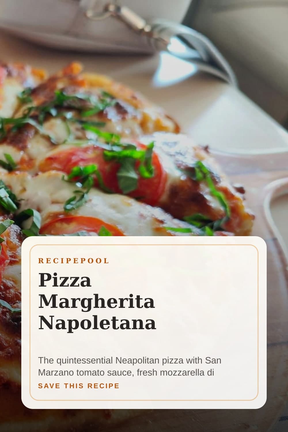 Pinterest image for Pizza Margherita Napoletana